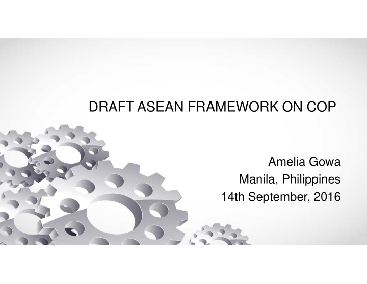 draft asean framework on cop