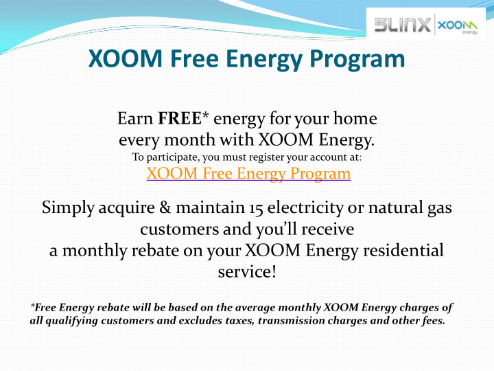 xoom free energy program