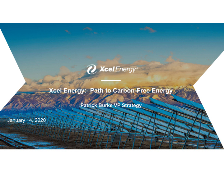 xcel energy path to carbon free energy
