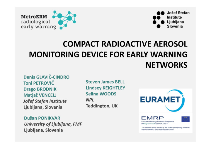 compact radioactive aerosol monitoring device for early