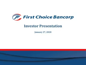Investor Presentation  January 27, 2020  Disclosures  Where to Find Additional Information  FORWARD