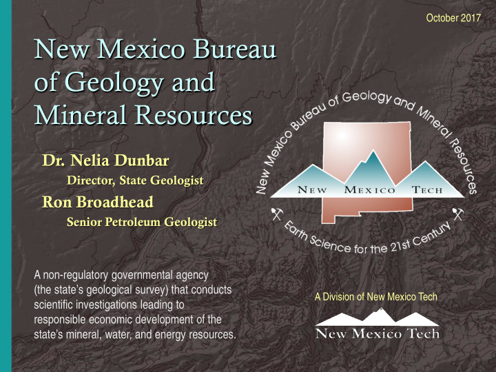 new mexico bureau of geology and mineral resources