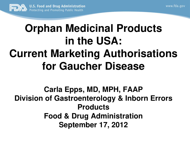 orphan medicinal products in the usa current marketing