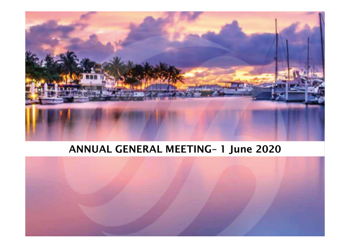 annual general meeting 1 june 2020 agenda