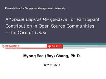 A  S ocial Capit al Perspect ive of Participant  Contribution in Open Source Communities