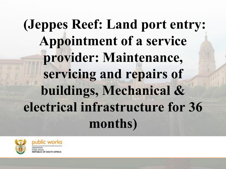 jeppes reef land port entry
