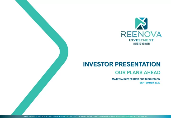 investor presentation