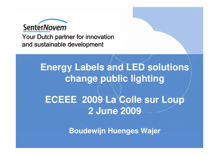 energy labels and led solutions change public lighting