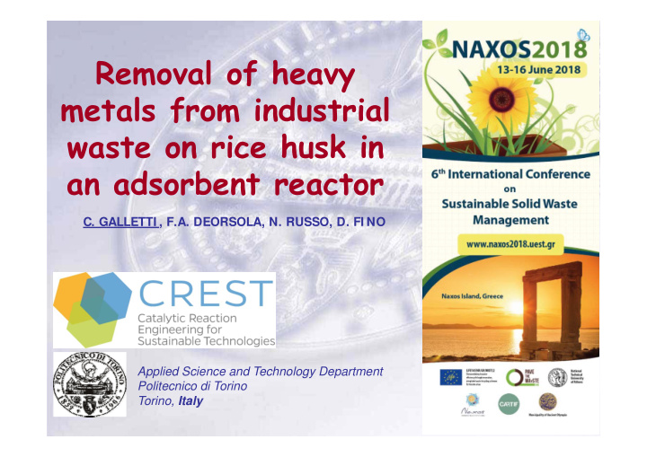 removal of heavy metals from industrial waste on rice