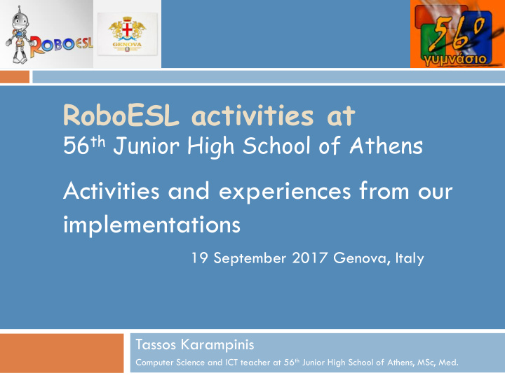 roboesl activities at