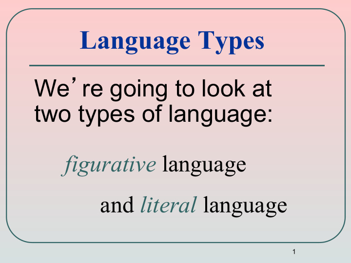 language types