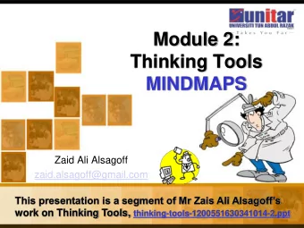 Module 2:  Thinking Tools  MINDMAPS  Zaid Ali Alsagoff  zaid.alsagoff@gmail.com This presentation