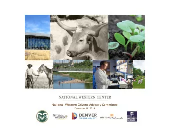 National Western Citizens Advisory Committee  December 18, 2014  M ASTER PLAN TABLE OF CONTENTS
