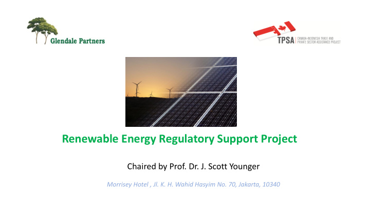 renewable energy regulatory support project