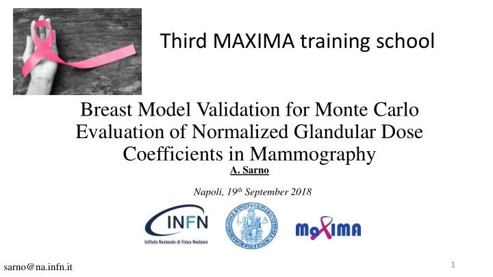third maxima training school