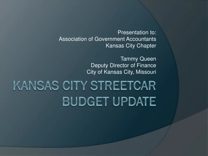 presentation to association of government accountants