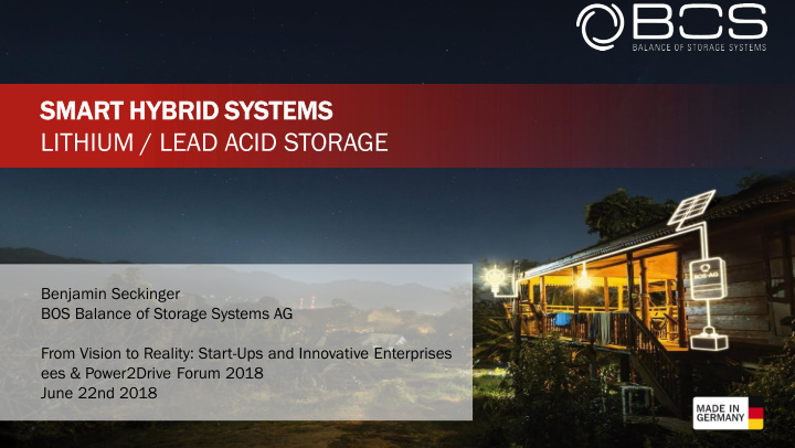 smart hybrid rid sys ystems ms lithium lead acid storage