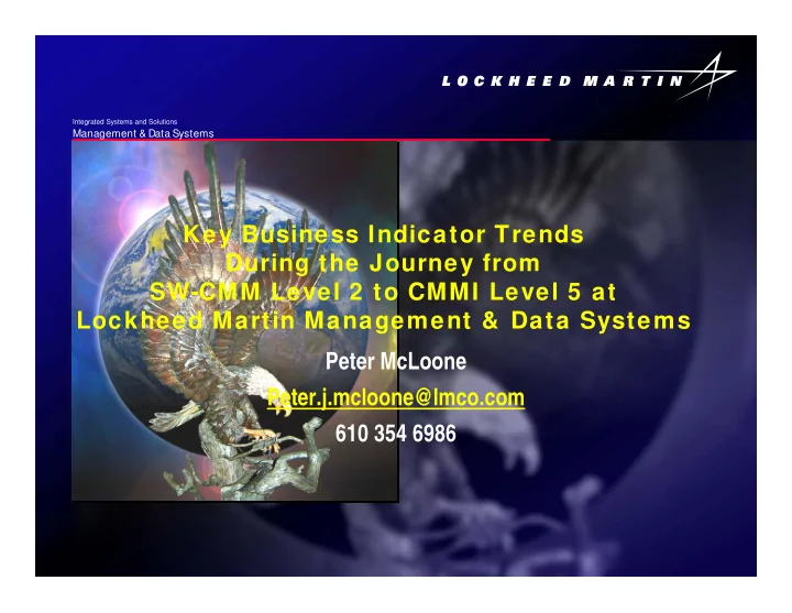 key business indicator trends during the journey from sw