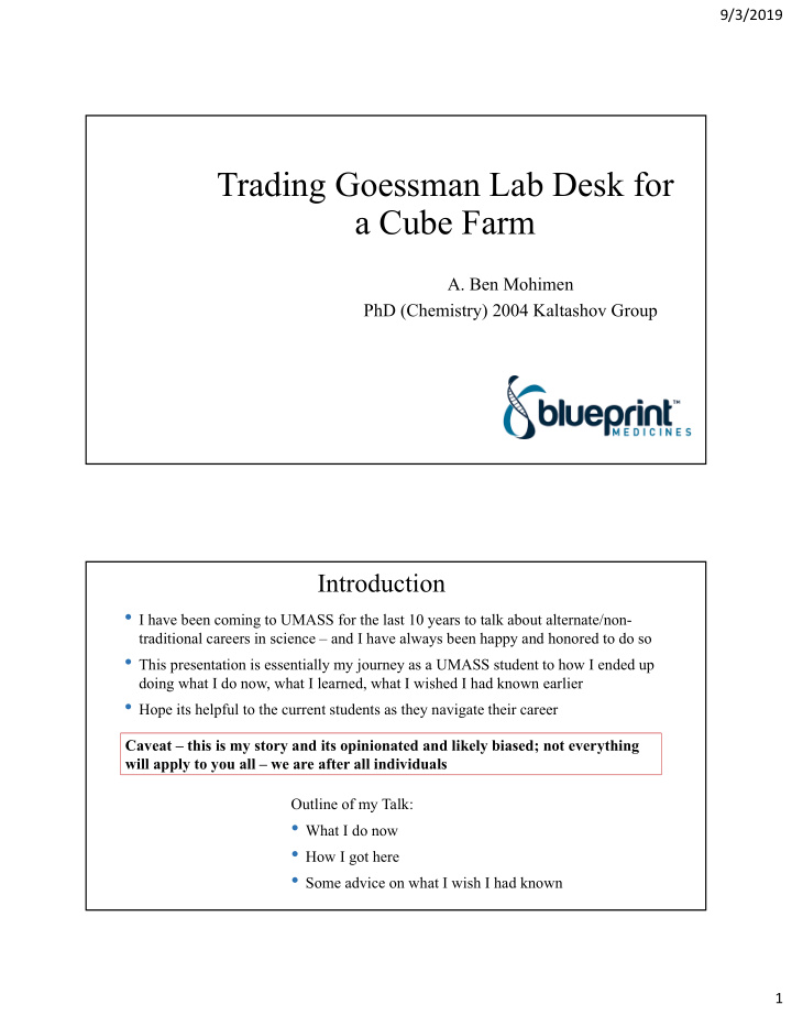 trading goessman lab desk for a cube farm