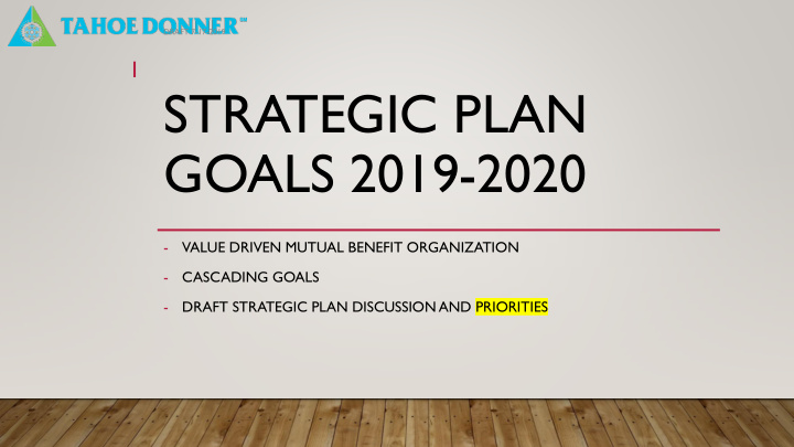 strategic plan goals 2019 2020