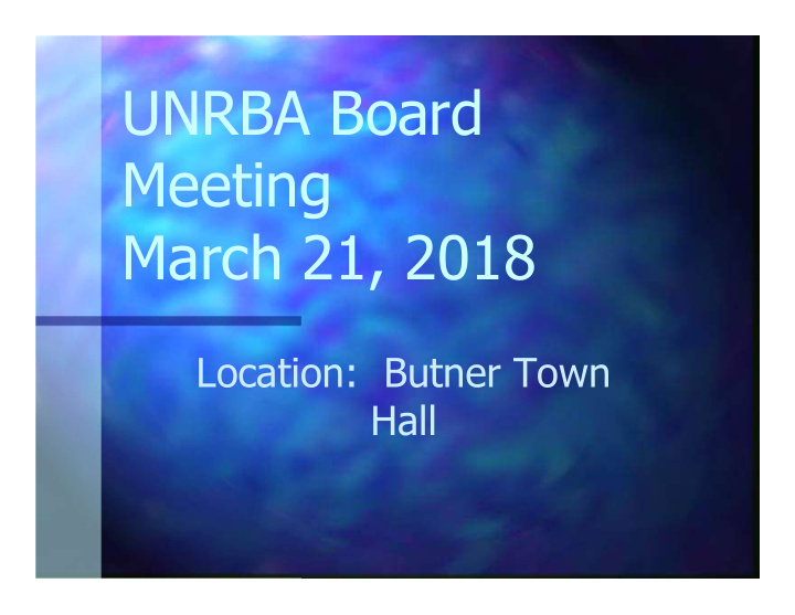 unrba board meeting march 21 2018