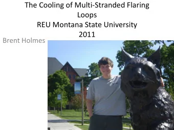 Loops  REU Montana State University  2011  Brent Holmes  Yohkoh SXT  I am using  data from  the