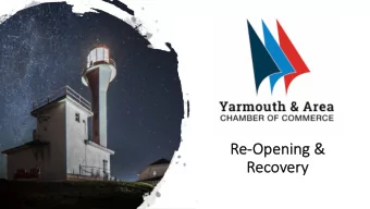 Re  Re-Op  Opening  g &amp;  Re  Recovery  Agenda  Who We Are and Our Activities  Provincial