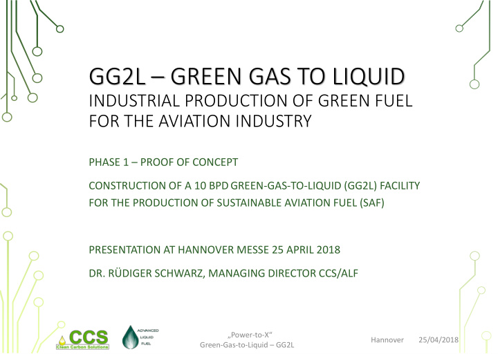 gg2l green gas to liquid