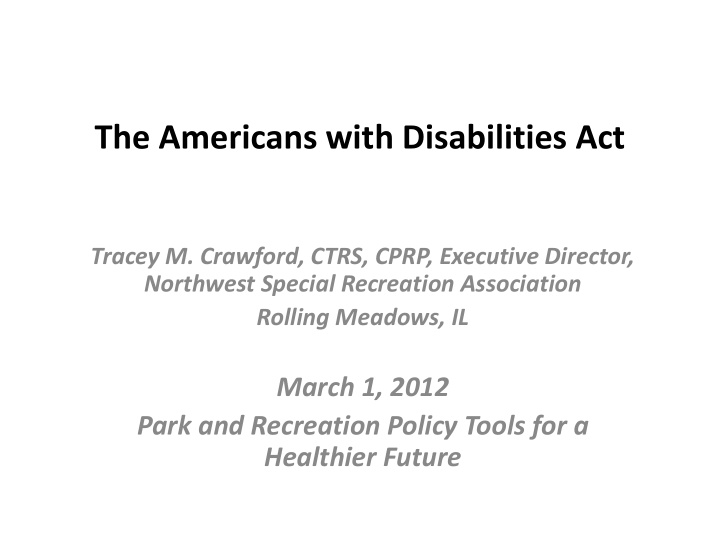 the americans with disabilities act