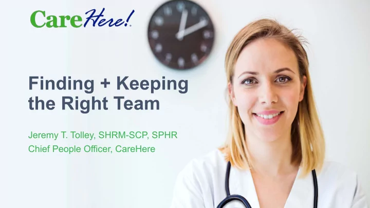 finding keeping the right team