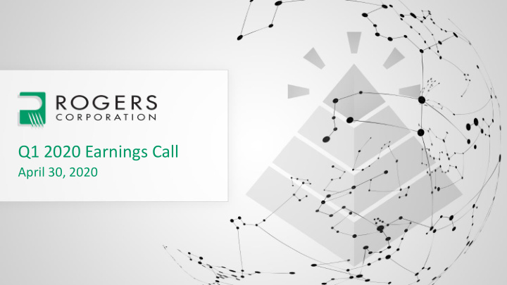 q1 2020 earnings call