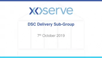 DSC Delivery Sub-Group 7 th October 2019  Agenda (1)  Item  Title  Document Ref  Lead  Action