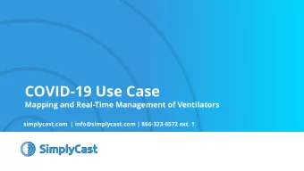 COVID-19 Use Case  Mapping and Real-Time Management of Ventilators  simplycast.com  |