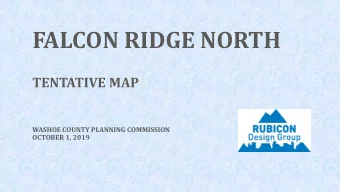 FALCON RIDGE NORTH  TENTATIVE MAP  WASHOE COUNTY PLANNING COMMISSION  OCTOBER 1, 2019  LOCATION