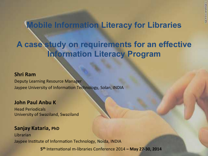 mobile information literacy for libraries a case study on
