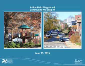 Fallon Field Playground  Community Meetjng #4  June 25, 2015  Improvements to Fallon Field
