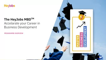 1  The programme to kick-start your career  WHY SHOULD I JOIN THIS PROGRAMME?  JOIN HEYJOBS AS A