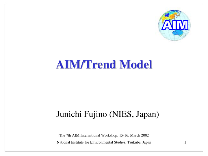 aim trend model aim trend model