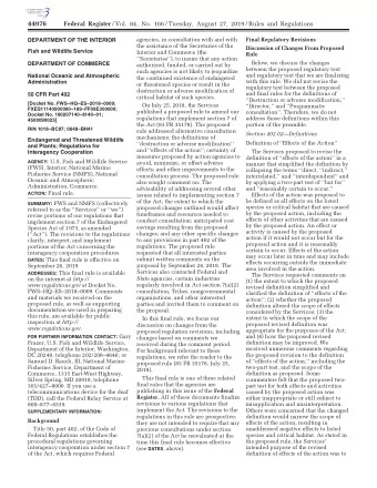 44976 Federal Register / Vol. 84, No. 166 / Tuesday, August 27, 2019 / Rules and Regulations
