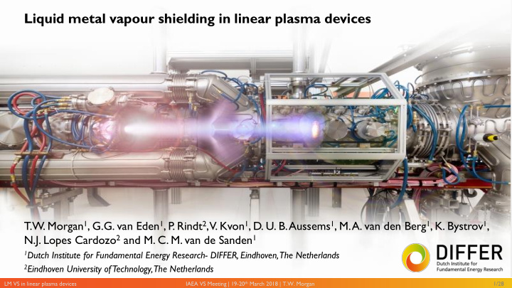 liquid metal vapour shielding in linear plasma devices
