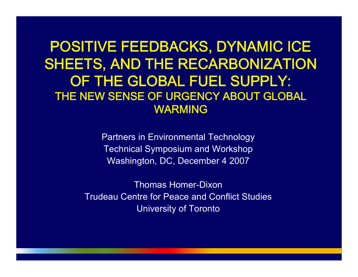 positive feedbacks dynamic ice sheets and the