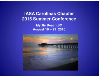 2015 Summer Conference  Myrtle Beach SC August 19  21  2015  BASIC Relationship and Leadership