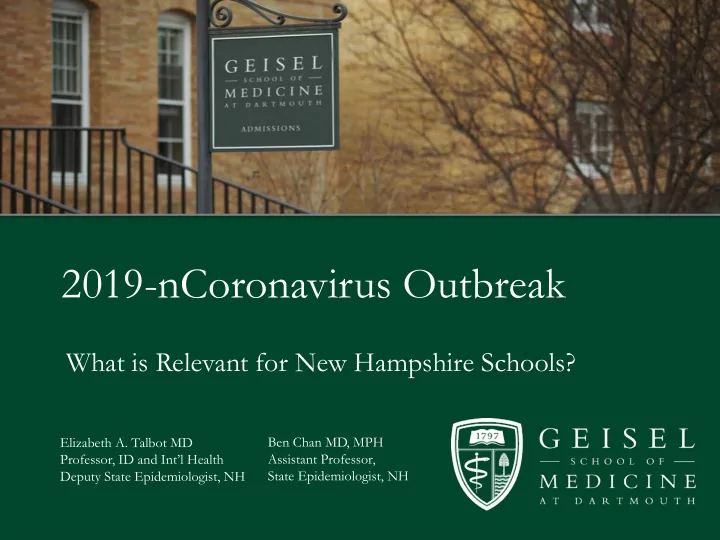 2019 ncoronavirus outbreak