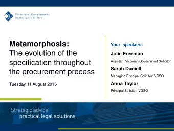 Principal Solicitor, VGSO  The Curse  of Knowledge  Once we know something, its  almost