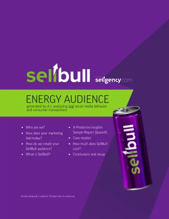 u    What is SellBull?  SellBull audience?    How do we create your  feel today?    How does