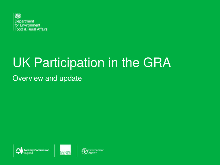 uk participation in the gra