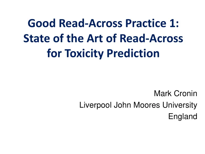 good read across practice 1