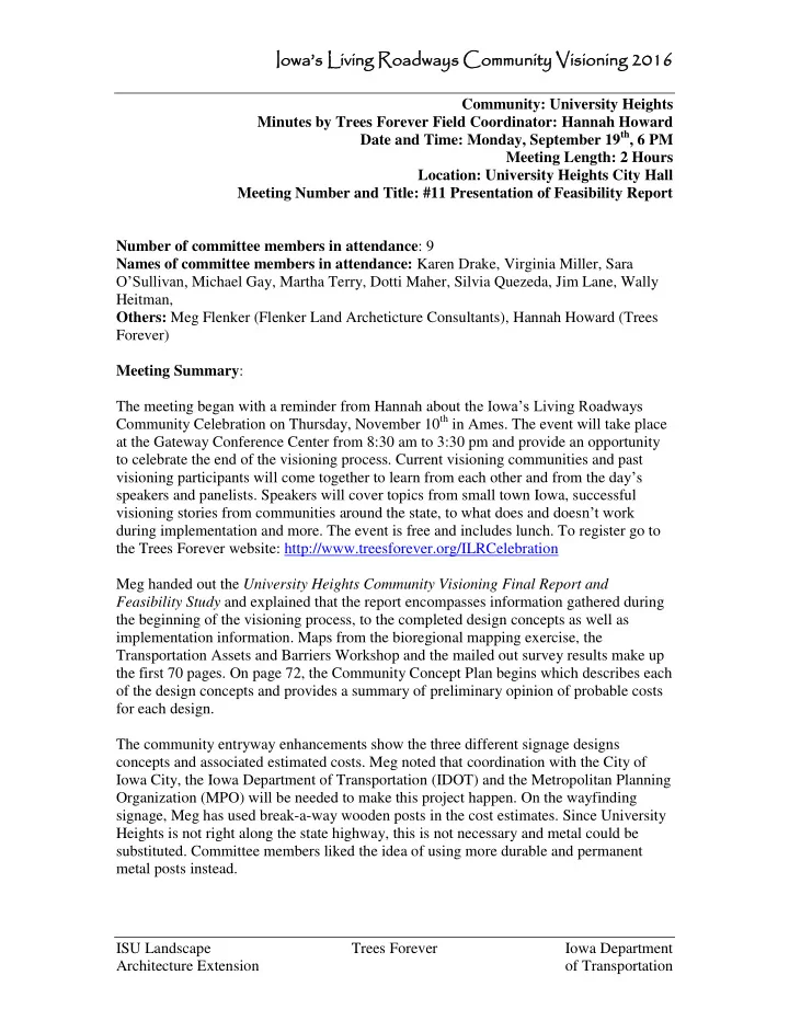 iowa s living roadways community visioning 2016