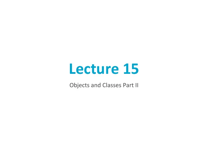 lecture 15