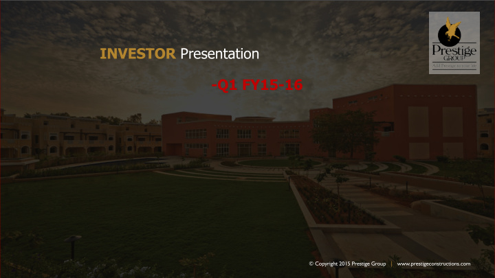 investor presentation q1 fy15 16
